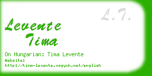 levente tima business card